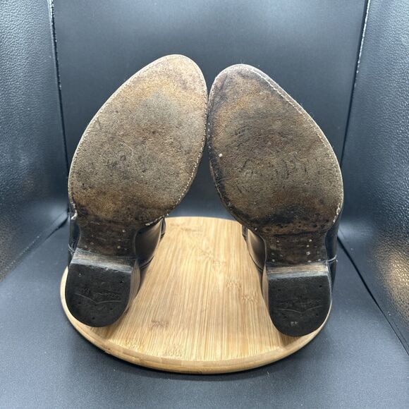 Tony Lama 5984 Men Size 8.5D Black Leather Classic Pull On Western Cowboy Boot - Picture 6 of 8